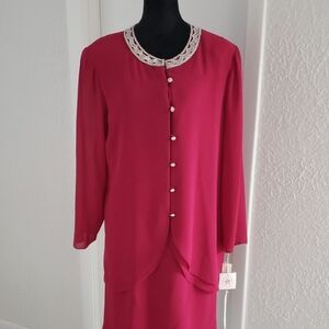JULIAN WILDER NEW ELEGANT SET WITH SKIRT AND TOP SIZE 16